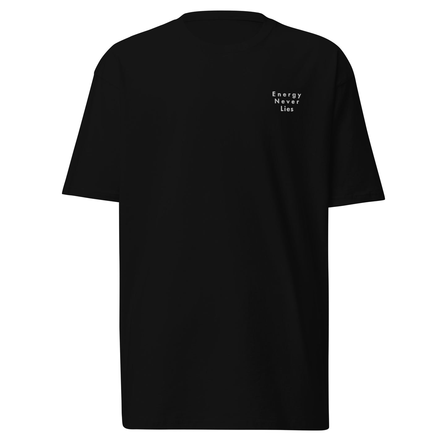 Energy Never Lies Men’s premium heavyweight tee