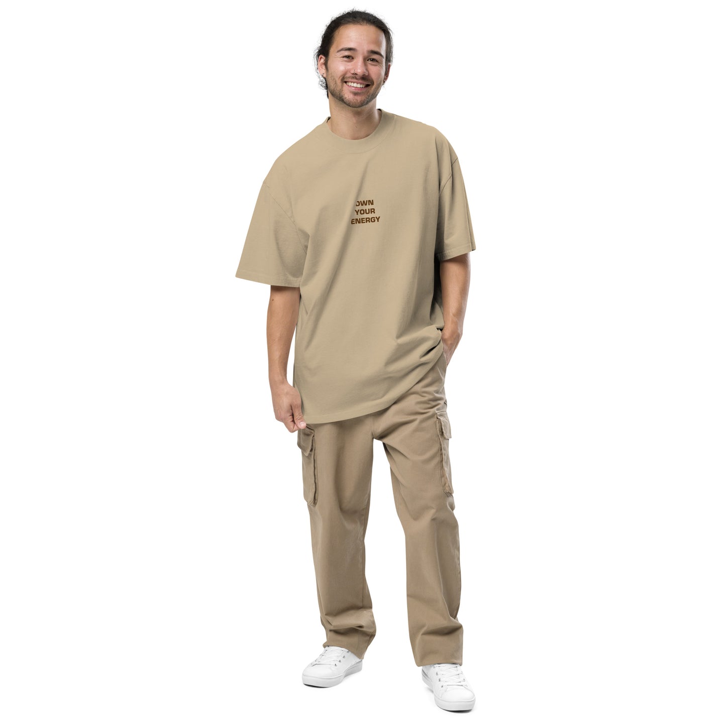 Own Your Energy Oversized faded t-shirt