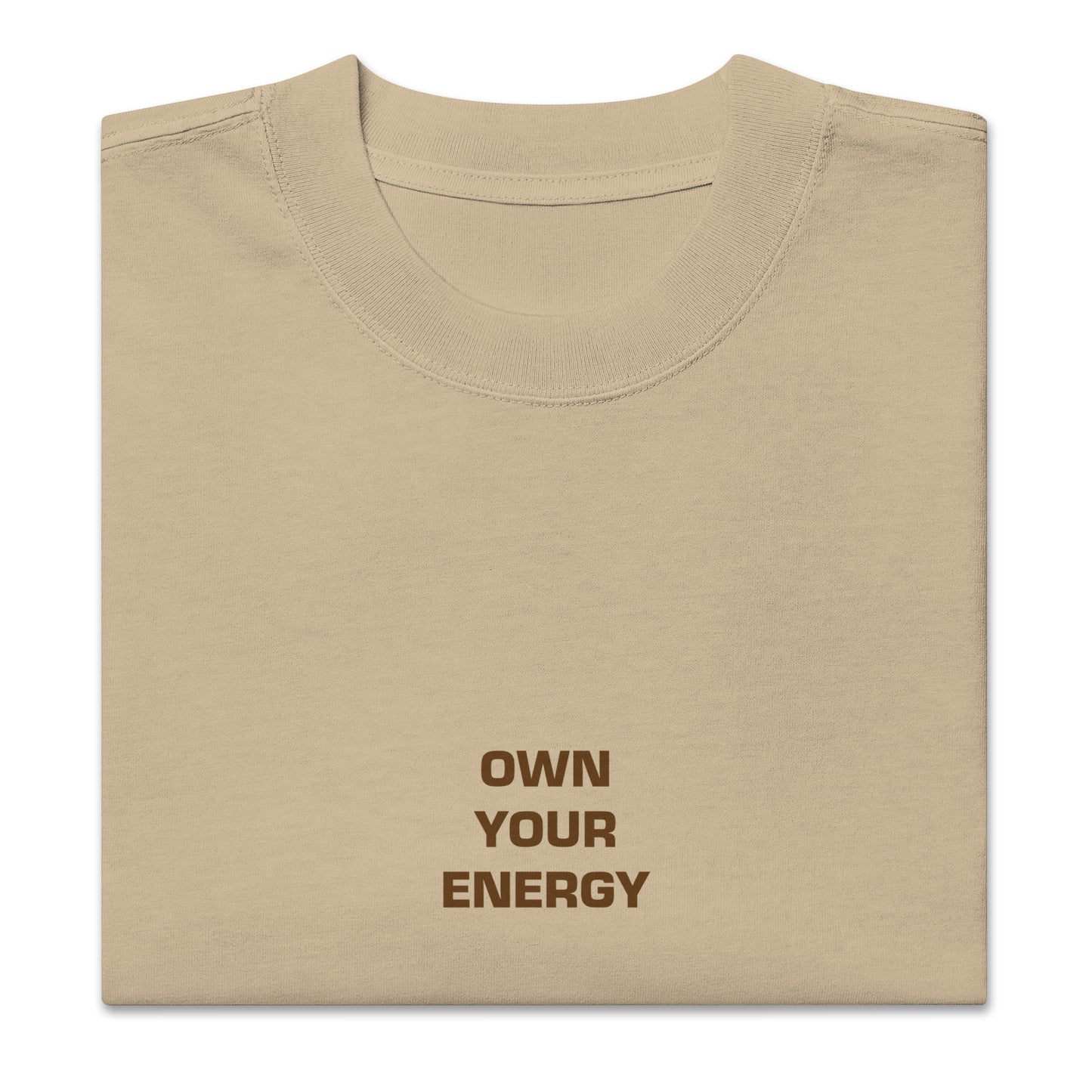 Own Your Energy Oversized faded t-shirt