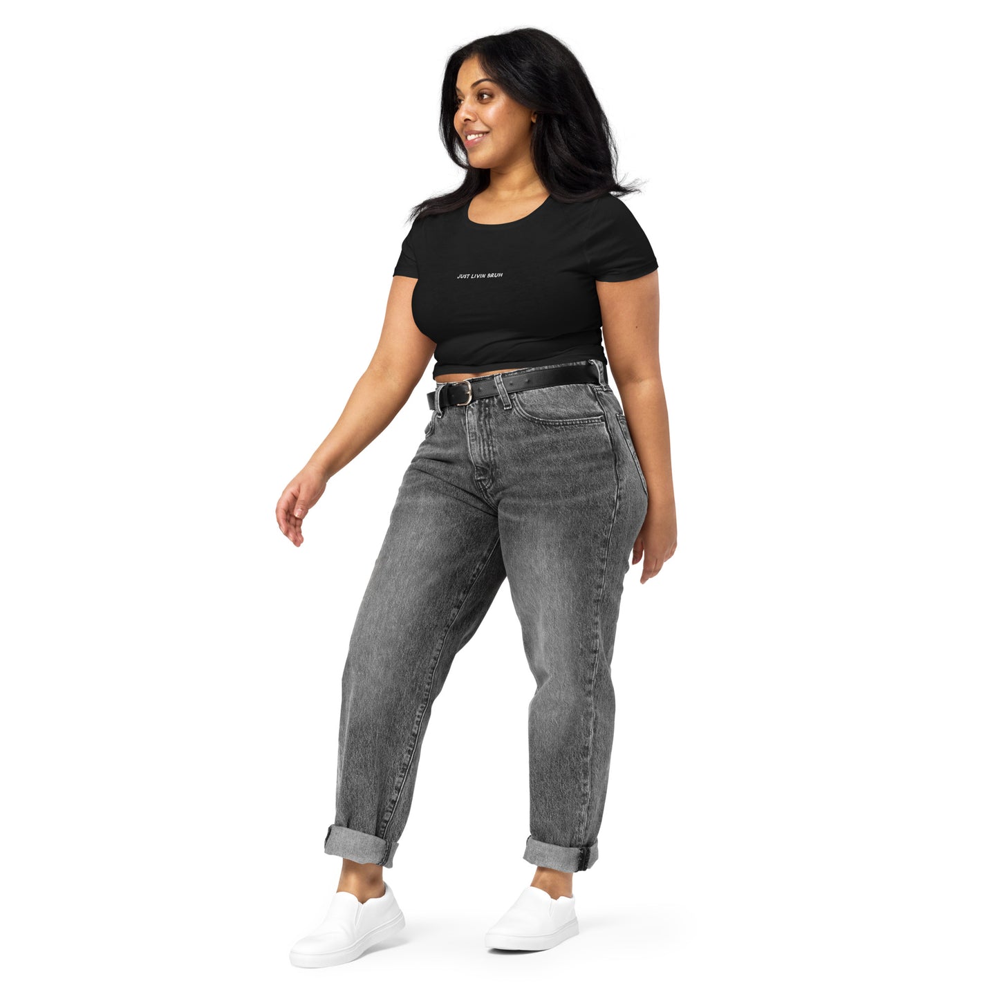 Just Livin Bruh Women’s Crop Tee