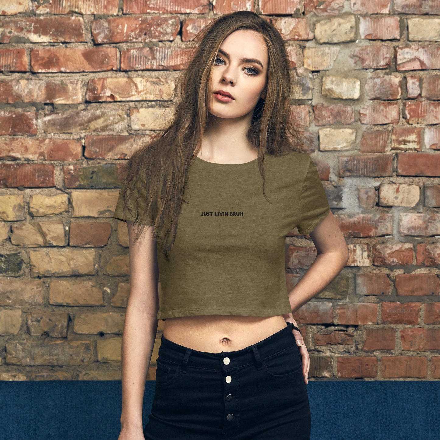Just Livin Bruh Women’s Crop Tee