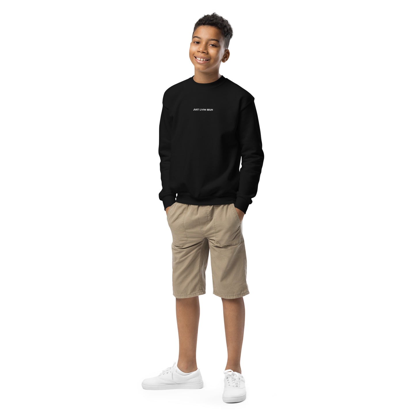 Just Livin Bruh Youth crewneck sweatshirt