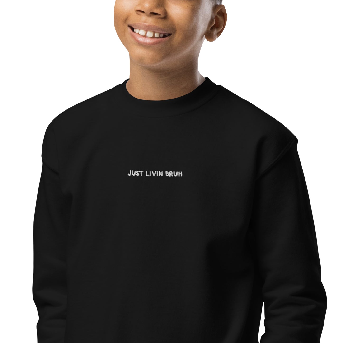 Just Livin Bruh Youth crewneck sweatshirt